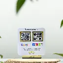 White Acrylic QR Digital Google Review Standee | 6x6 Inch | 5mm Thick | Google Review & Social Media QR | NFC-Enabled 