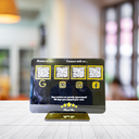 4 QR Standee | Google Review standy & Social Media | 7x9.5 Inch | 5mm Thick | NFC-Enabled  Black Standy