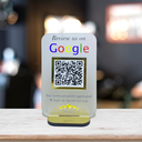 Transparent Matte Acrylic QR Digital Google Review Standee | 5mm Thick |  Google Review Link Standy