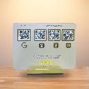 Transparent Matte 4 QR Standee | Google Review Standy & Social Media | 7x9.5 Inch | 5mm Thick | NFC-Enabled.