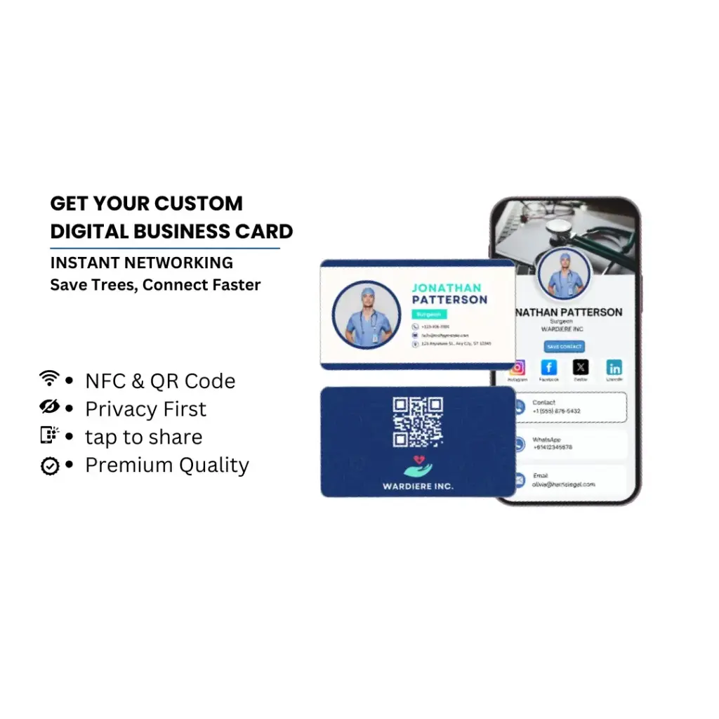 Customized NFC Digital Business PVC Card - Tap to Share Digital Business Card